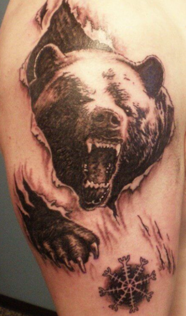 Tato Beruang Grizzly Pendaki